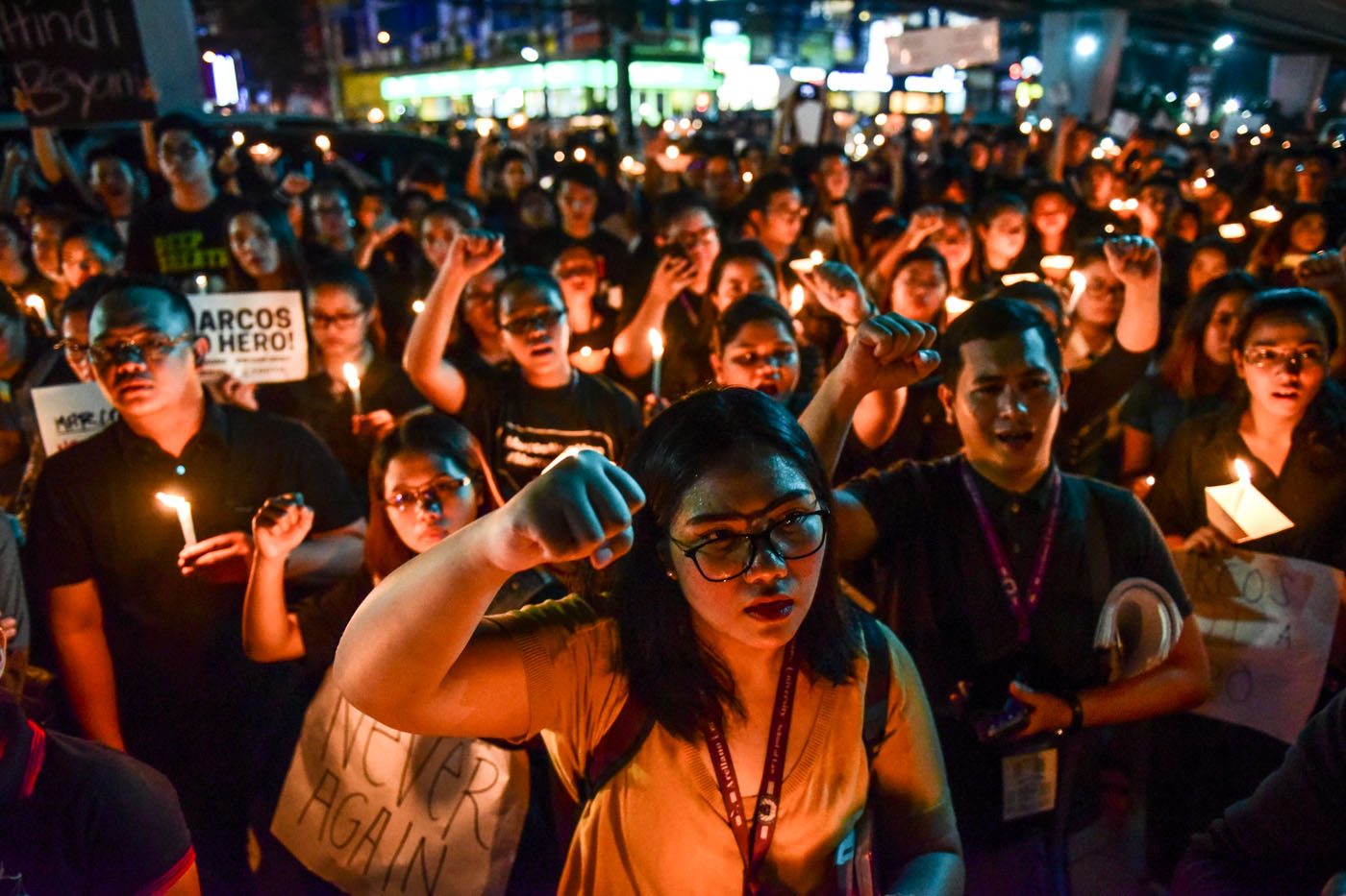 ‘Marcos not a hero’: Taft Avenue schools hold noise barrage, light candles