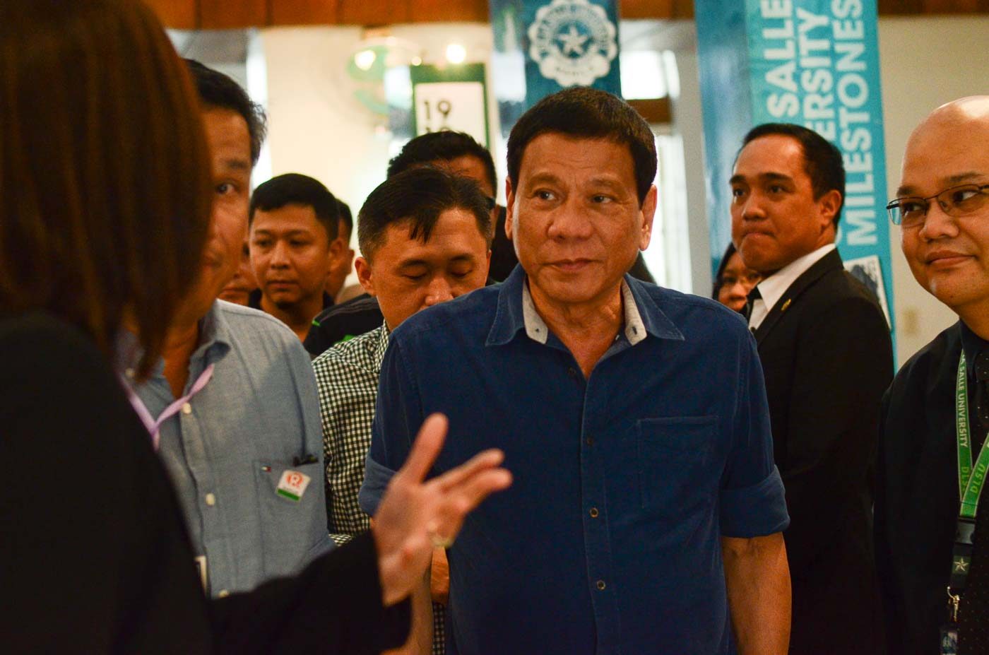 GUEST SPEAKER. Duterte attends #TheLeaderIWant Forum in DLSU on January 20, 2016. Photo by Alecs Ongcal/Rappler 