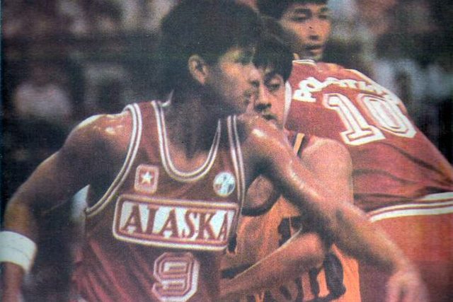 ACES AMONG ACES. Jojo Lastimosa proved to be the leader of the Alaska dynasty in the 1990s. Photo from PBA Throwback and Trivias (@pbaarchive) 