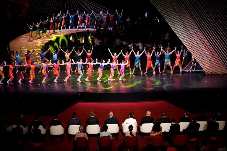OPENING. ASEAN delegates watch the performance of the Philippine Ballet dancers at the opening ceremony of the 31st ASEAN Summit at the Cultural Center of the Philippines in Manila on November 13, 2017. Photo by Noel Celis/AFP/Pool  