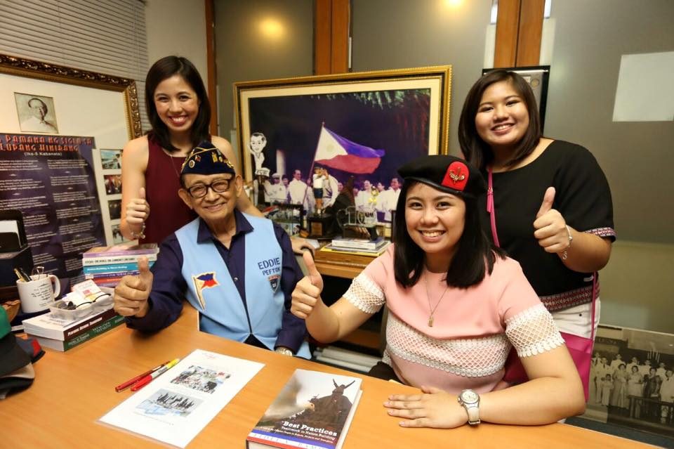 TEAM FVR, TOO. The Robredo sisters during a visit to former president Fidel V. Ramos. Photo from Leni Robredo's Facebook page   