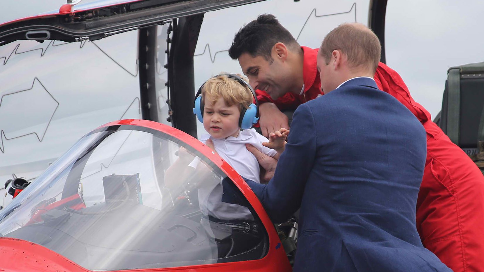 IN PHOTOS: Prince George gets to ‘pilot’ a jet