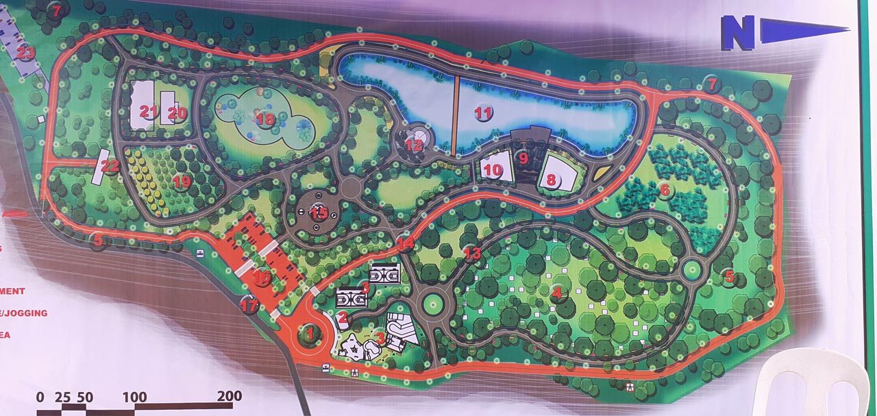 PLAN. The map of the ecopark to be developed in the old city dumpsite in Zayas, Barangay Carmen, in Cagayan de Oro's west district. Photo by Bobby Lagsa/Rappler 