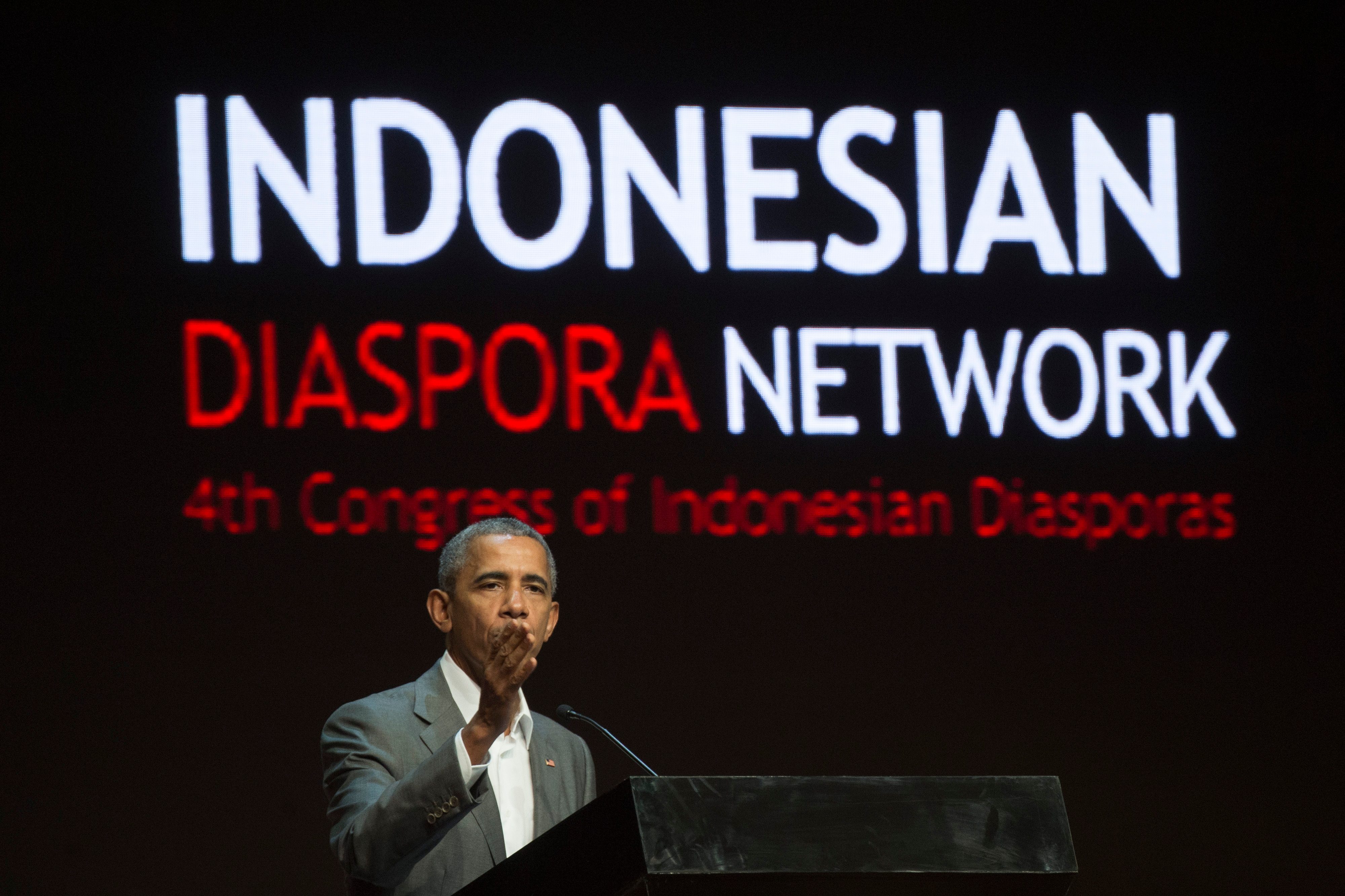 Obama mengatakan terkesima dengan perjalanan liburannya ke Bali dan Yogyakarta. Foto oleh Rosa Panggabean/Antara 