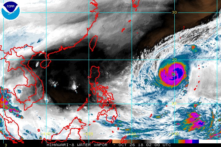 Heavy rain from Typhoon Yutu may begin October 29