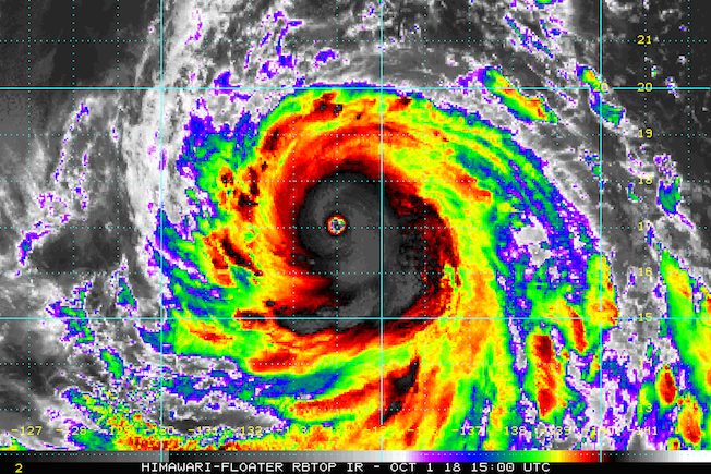 Typhoon Queenie strengthens further