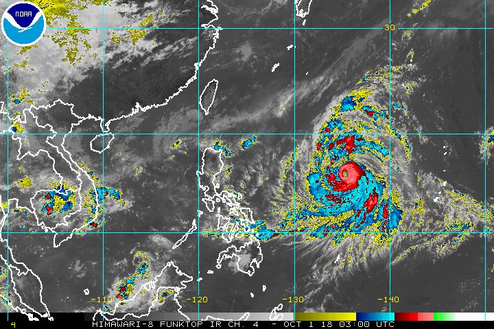 Typhoon Kong-rey intensifies again ahead of entry into PAR