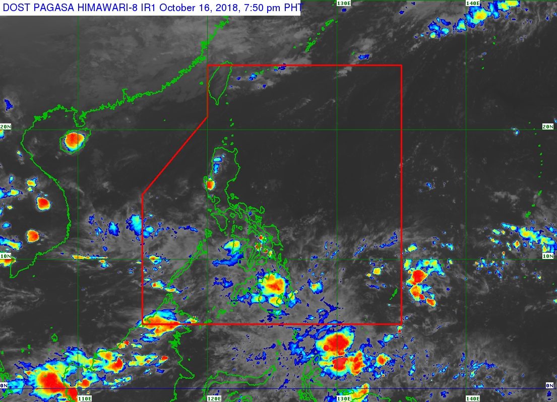 Rain expected in parts of PH on October 17 due to ITCZ