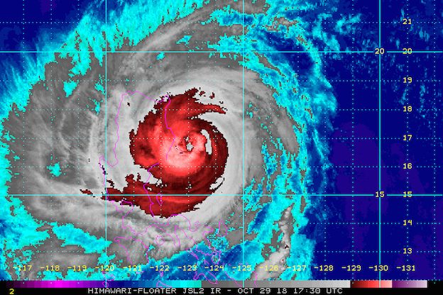 Typhoon Rosita a few hours away from landfall in Isabela