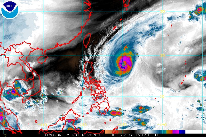 Typhoon Rosita maintains strength on its way to Luzon