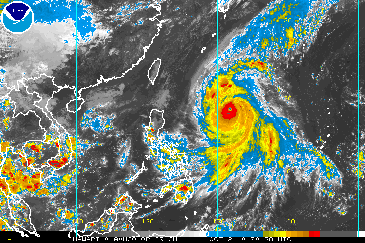 Typhoon Queenie maintains strength
