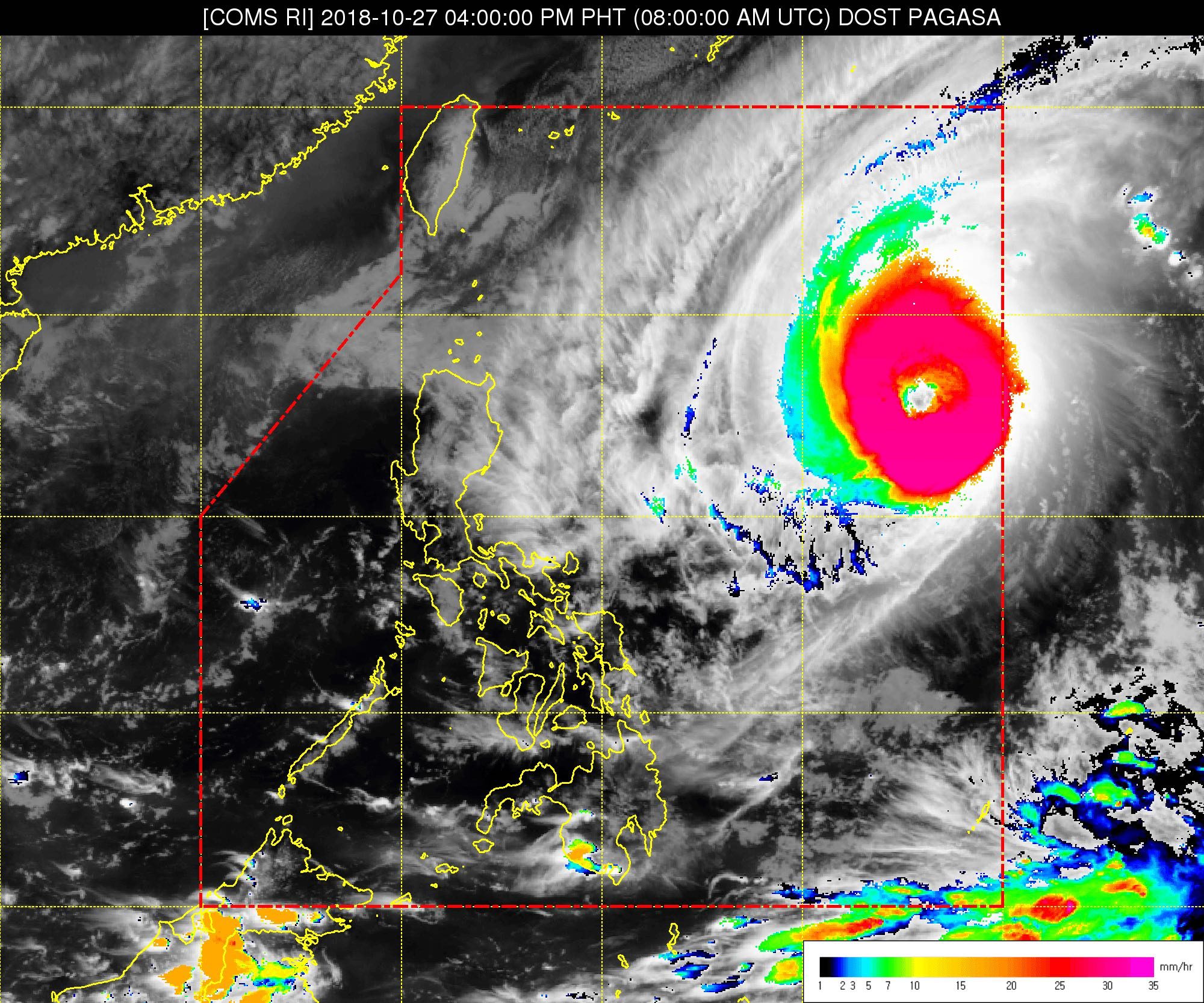 Typhoon Rosita slightly speeds up en route to Luzon