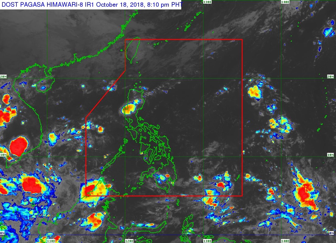 Rain in Palawan, parts of Mindanao expected on October 19
