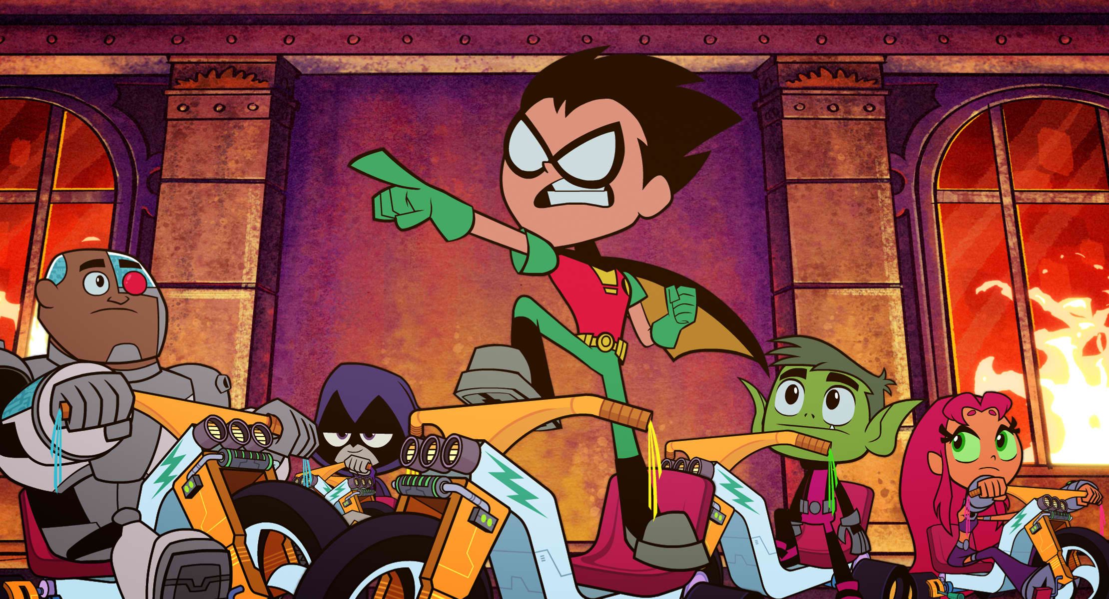 BOY WONDER. Robin leads the squad in the movie.  