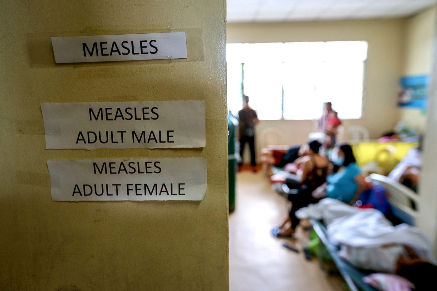 TREATMENT. Patients stricken with measles inside the pediatric ward of San Lazaro Hospital in Manila on February 11, 2019. Photo by Inoue Jaena/Rappler 