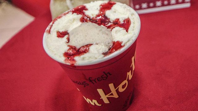 Merry Berry Choco Chill Hot Chocolate with whipped cream 