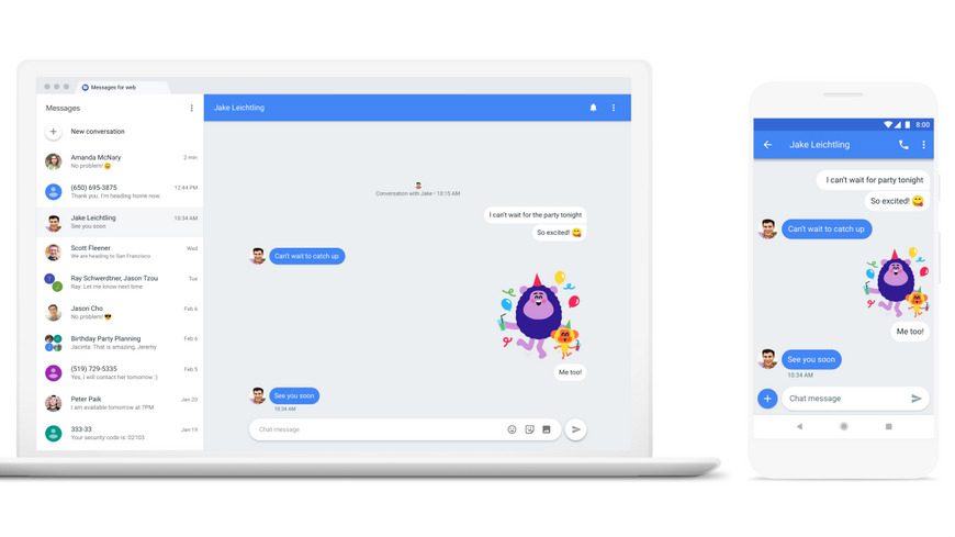 Android Messages now lets you text on desktop