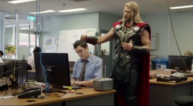 WATCH: What is Thor up to while on break from ‘Civil War?’