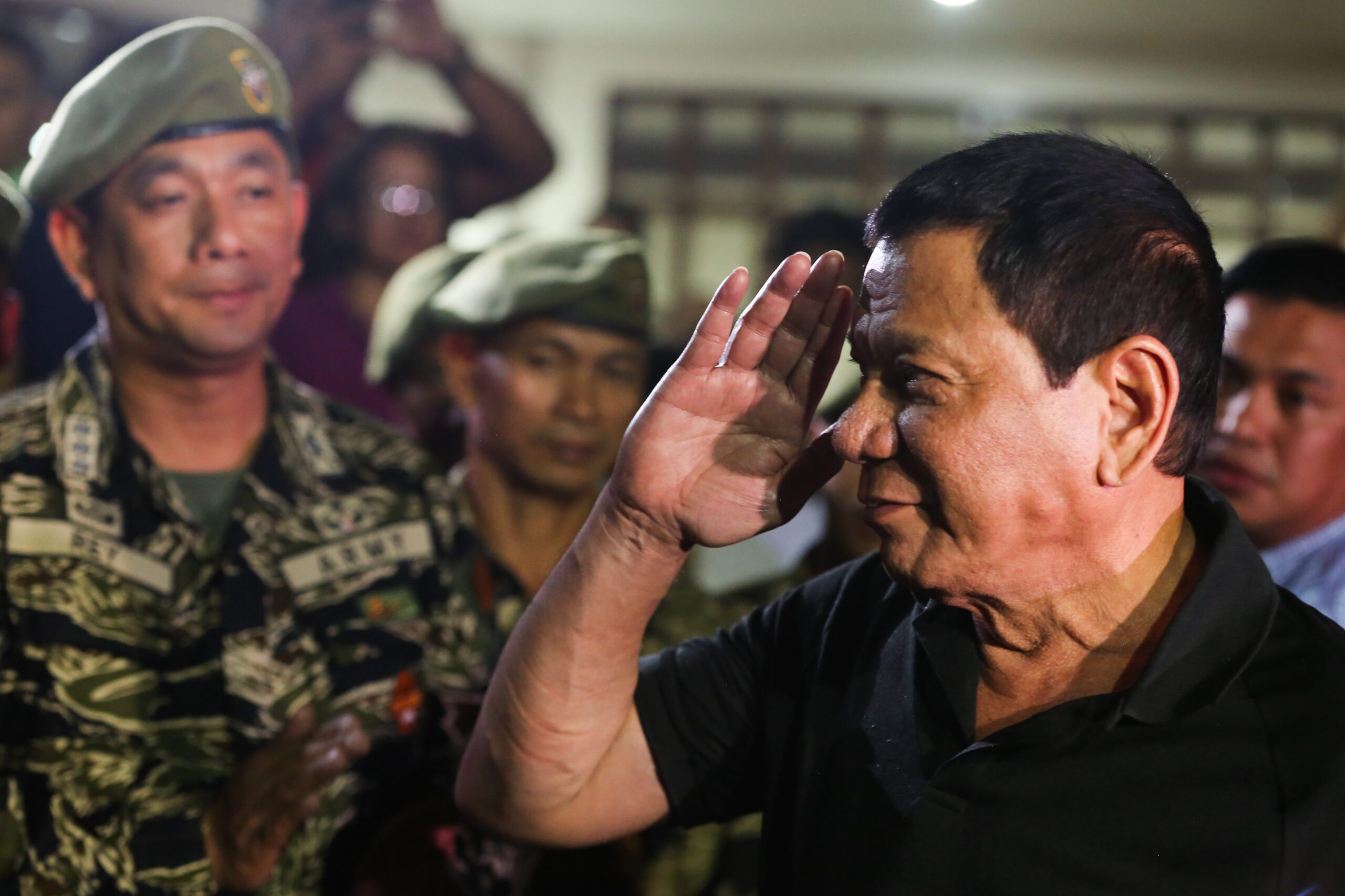 Where does the military stand with Duterte?