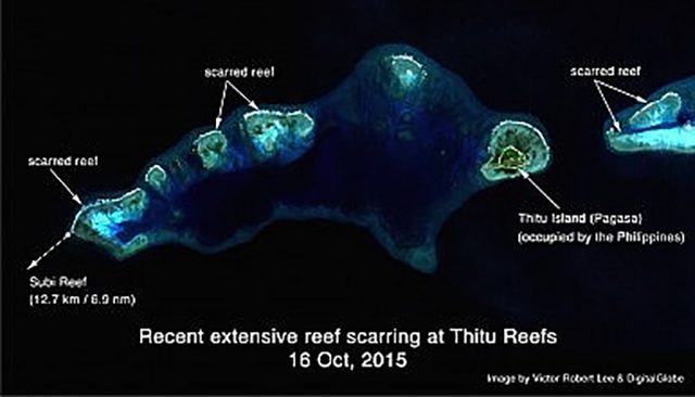 Satellite imagery shows ecocide in South China Sea