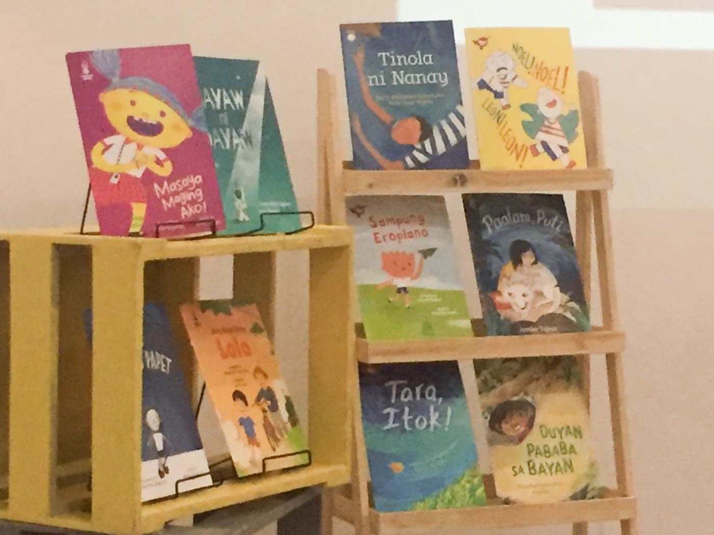FILIPINO BOOKS. The new children's books from 4 Philippine publishing houses were launched last February 27. Photo by Alexa Villano/Rappler 