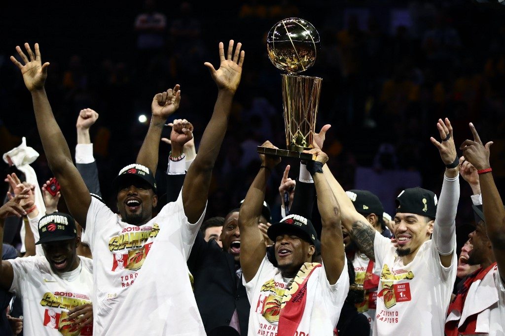 Jubilation in Toronto as fans celebrate Raptors’ NBA win