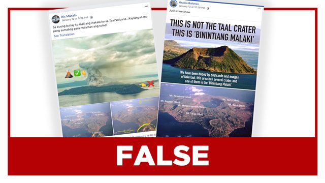 FALSE: Binintiang Malaki is ‘not real’ Taal crater