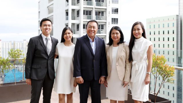 A FAMILY BUSINESS. The Soberano family behind Cebu Landmasters, Inc: Franco Soberano (COO), Joe Soberano (CEO), Marose Soberano (EVP), Joanna Soberano (Marketing Director), and Jamie Soberano who will be joining the company soon 