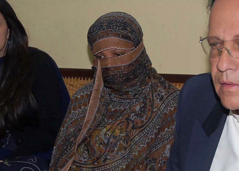 Pakistani Christian woman Asia Bibi leaves jail, flies out of Multan