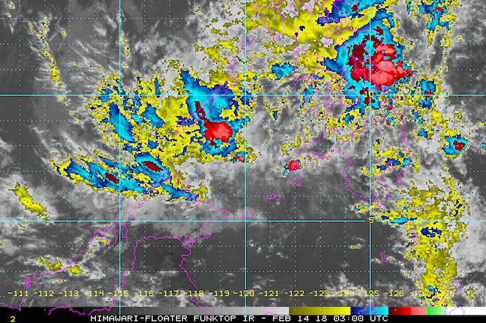 Tropical Depression Basyang slightly slows down en route to Palawan