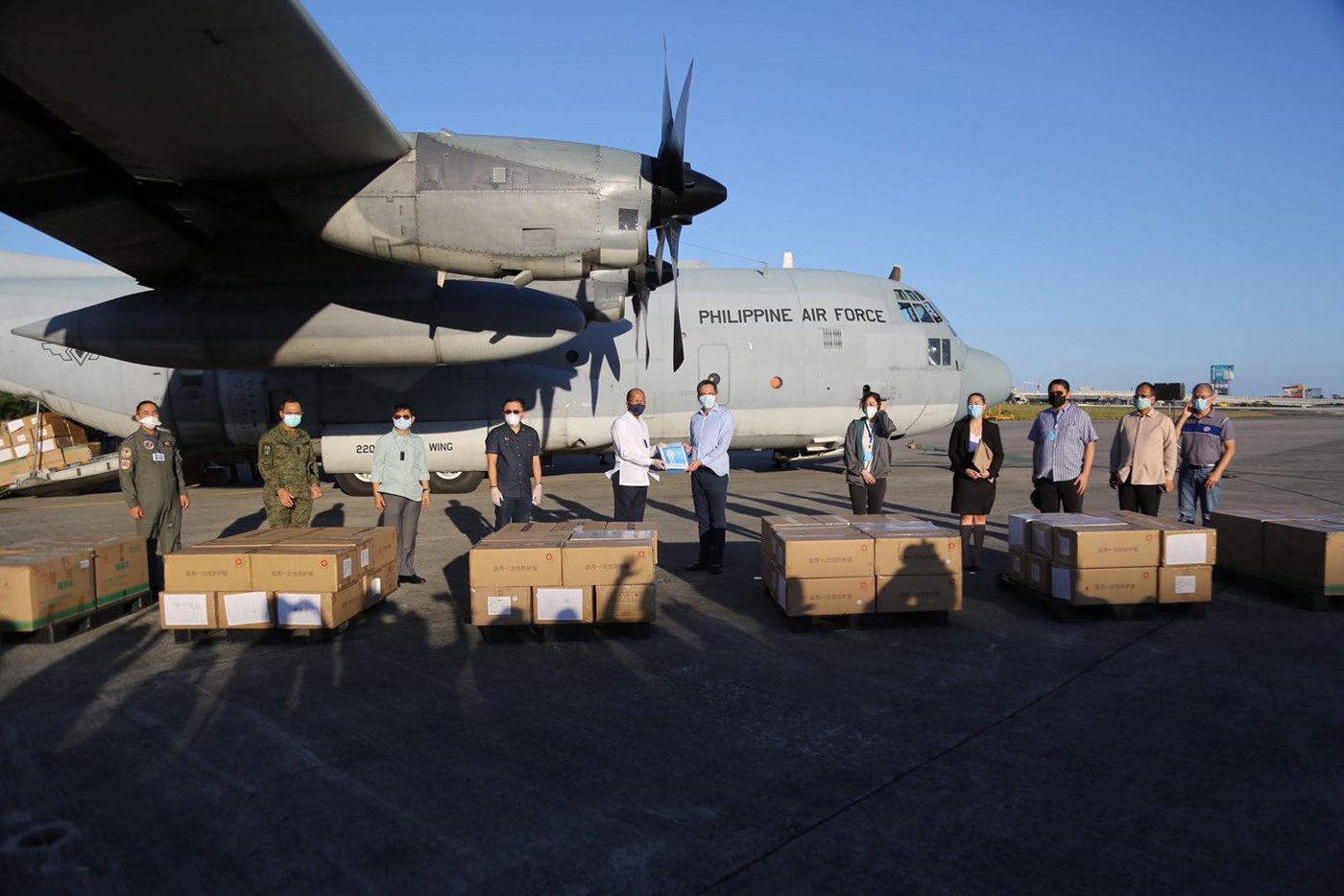 DELIVERED. The Armed Forces of the Philippines receives a donation of medical supplies and equipment on March 21, 2020. Photo from the Armed Forces of the Philippines 