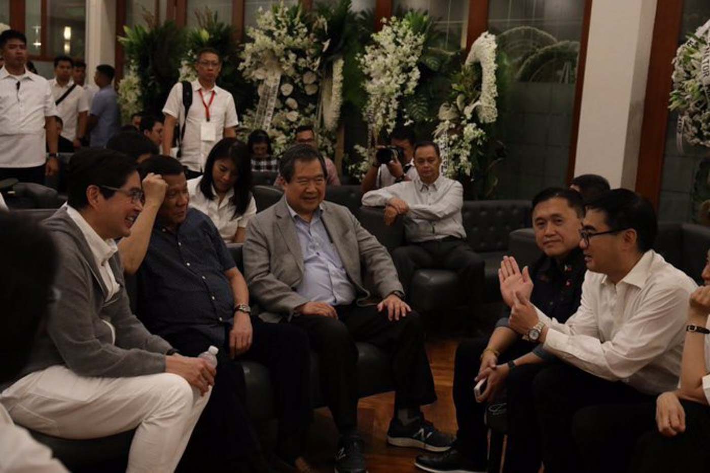 Duterte visits wakes of John Gokongwei, Bong Tan