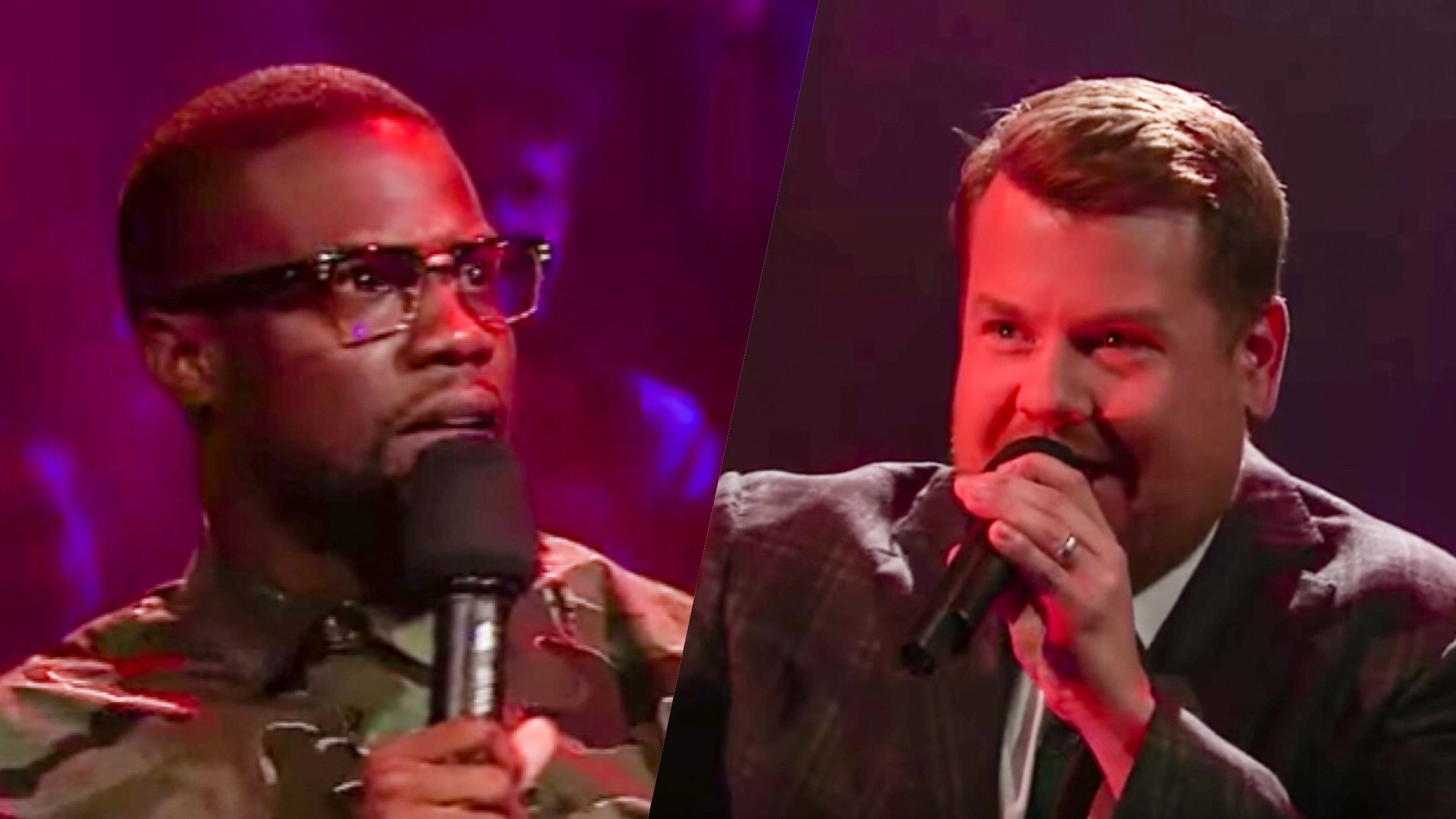 WATCH: Kevin Hart, James Corden’s heated rap battle on ‘Late Late Show’