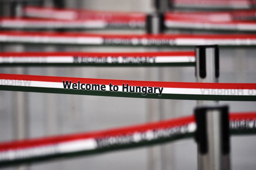 WELCOME. Cordons are seen at the hall of Budapest's Liszt Ferenc Airport of on February 5, 2020. Photo by Attila Kisbenedek/AFP 