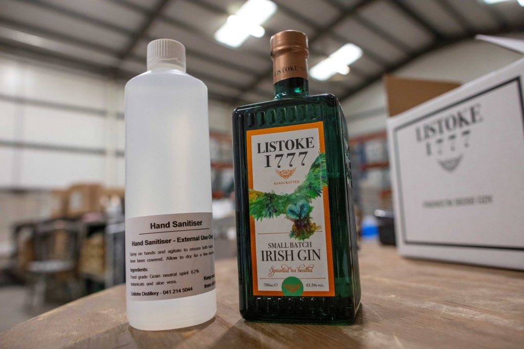 Spirited response: Irish gin distillery turns hand to sanitizer