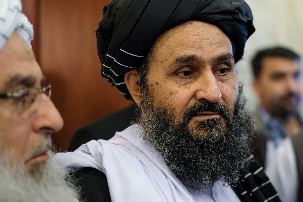 MULLAH. Taliban co-founder and political leader Mullah Abdul Ghani Baradar attends talks with Afghan political figures in Moscow on May 30, 2019. Photo by Nikolay Korzhov/AFP 