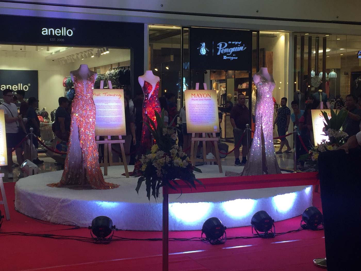IN PHOTOS: Catriona Gray’s gowns by Mak Tumang on display at SM Pampanga