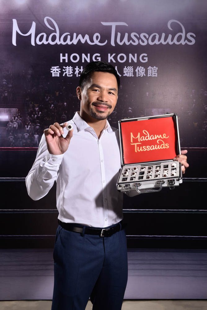 DETAILED. Down to the smallest detail – boxing champ Manny Pacquiao chooses the eye shape and color most identical to his. Photo from Madame Tussauds Hong Kong 