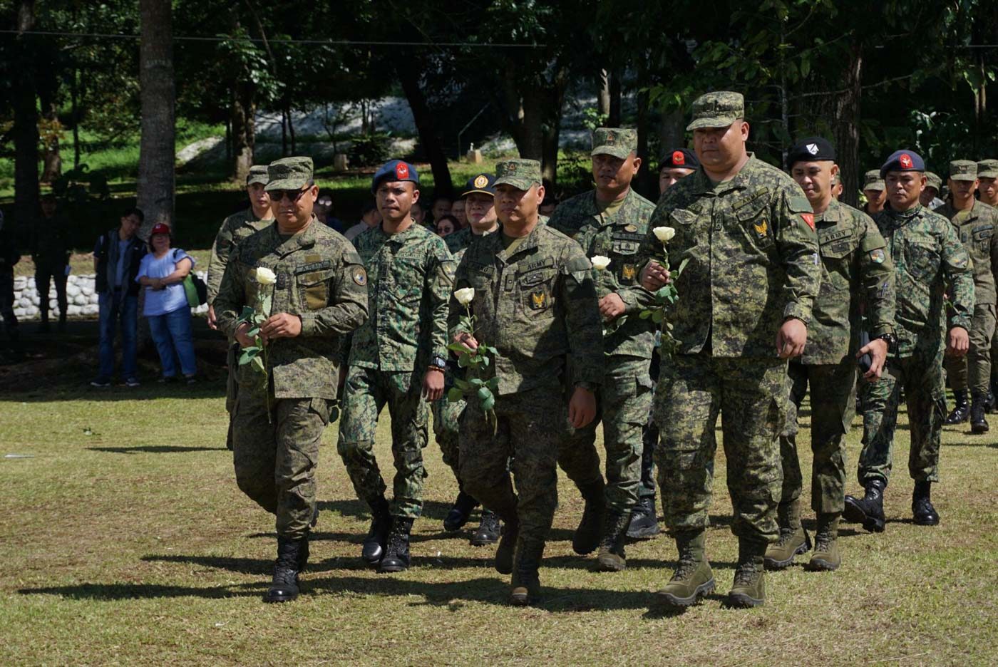 KAMPO RANAO. Current officers of the 103rd Infantry Brigade join the ceremony, too. Photo by Carmela Fonbuena/Rappler 