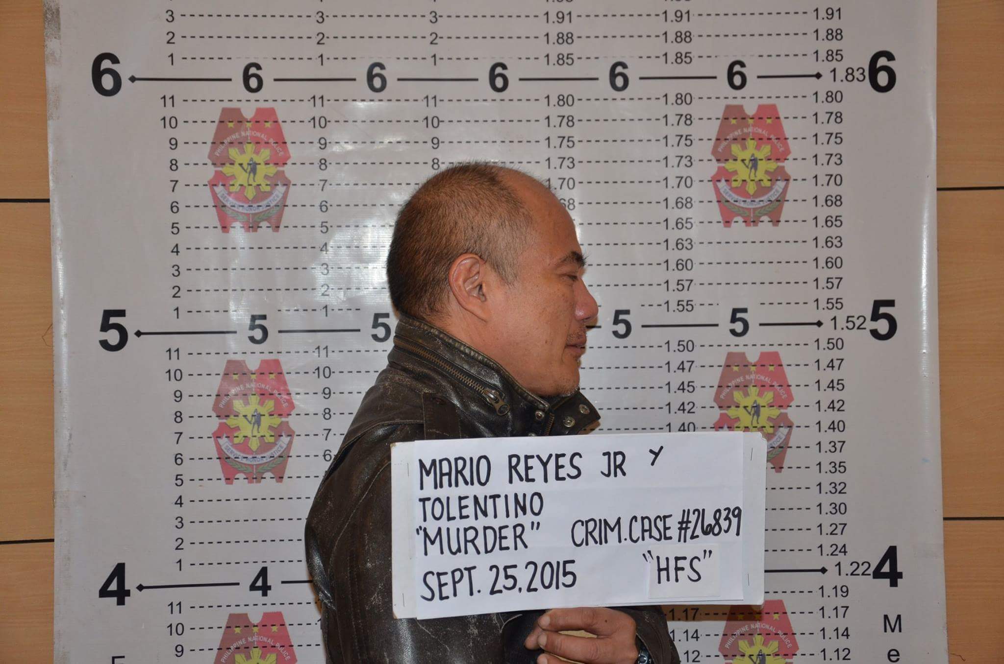 MARIO REYES. The mugshot of the former Coron mayor taken at Camp Crame. Photo from PNP PIO 