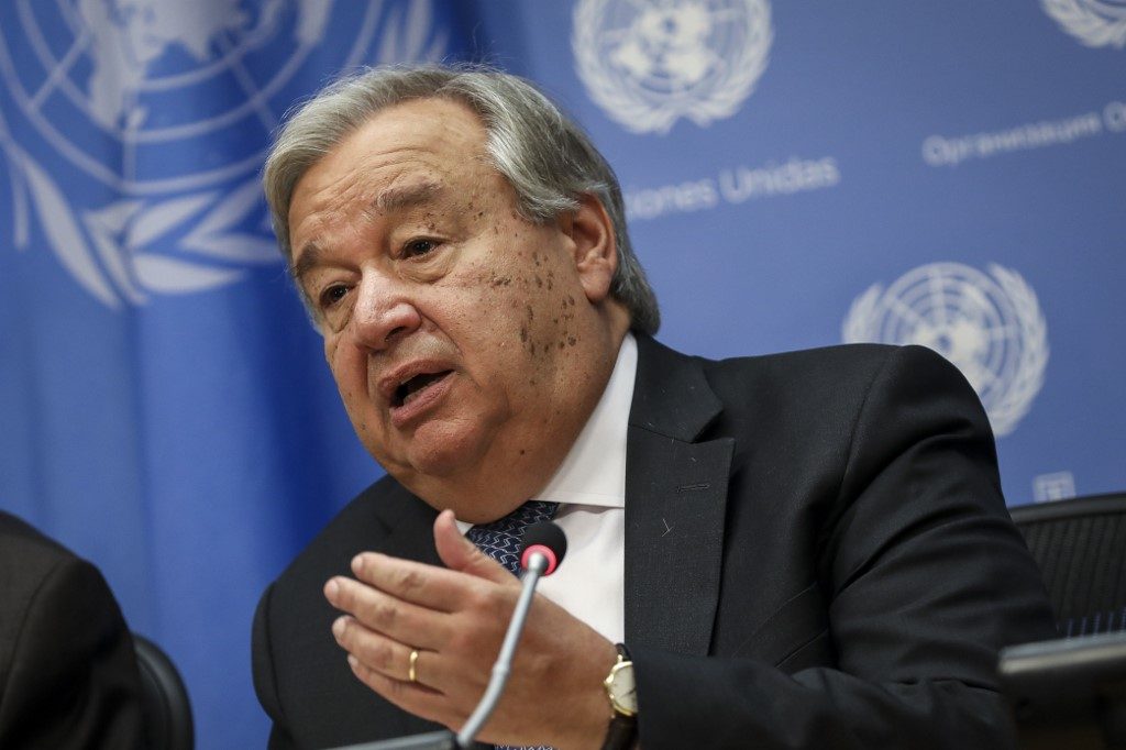 U.N. chief deplores lack of ceasefire during virus