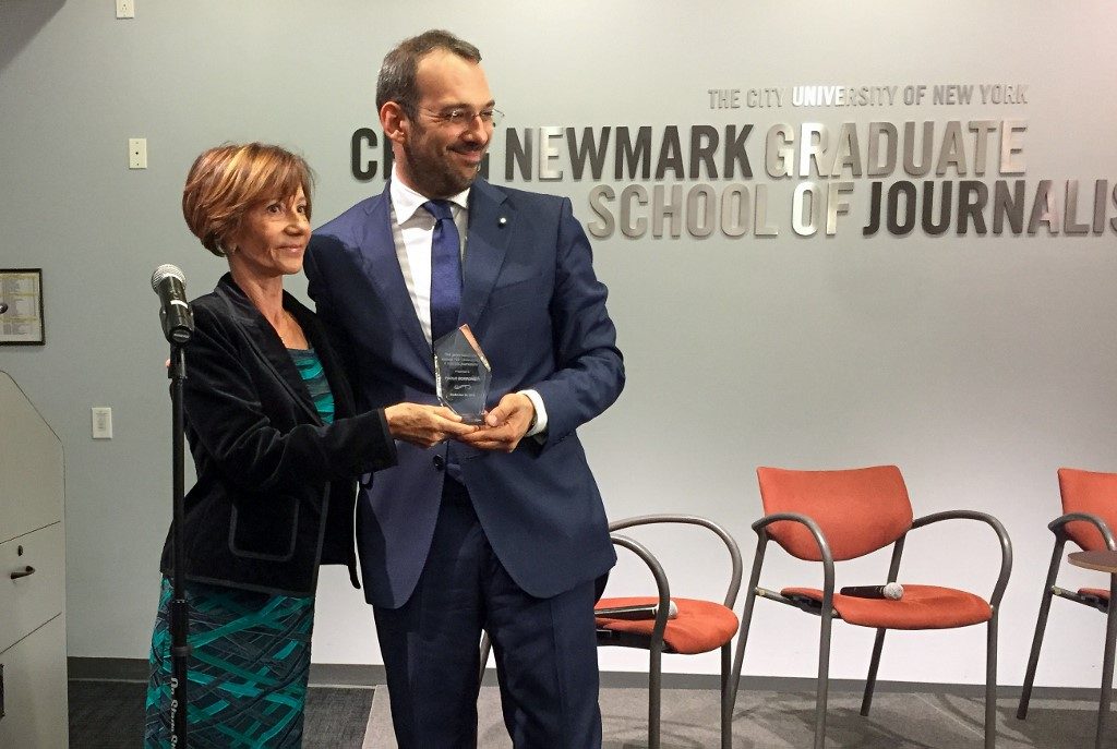 Italian journalist wins Mackler prize for mafia coverage