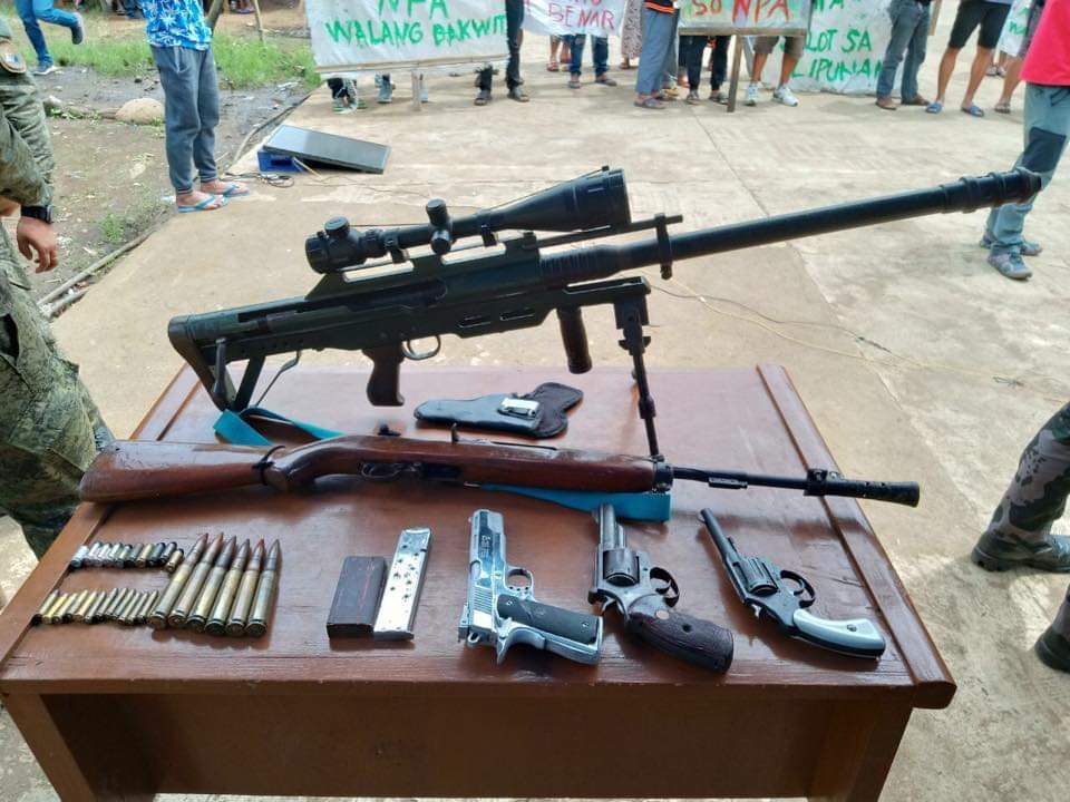 SEIZED. Part of the cache surrendered by NPA suspects in Lumba Bayabao town in Lanao del Sur on August 2, 2019.  Photo from 103rd IB Civil Military Operations command
 