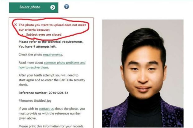 ‘Racist’ robot rejects Asian-face passport photo