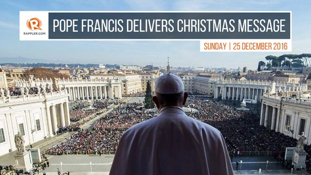 WATCH: Pope urges peace, comforts terror victims in Christmas message