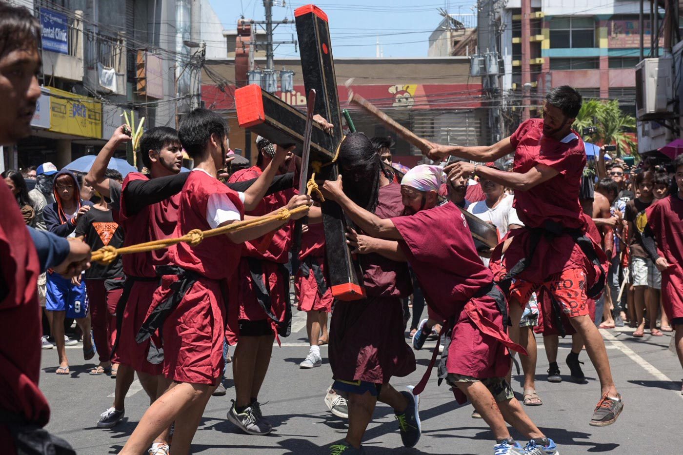 TIRA BAKAL. Flagellants reenact the suffering of Jesus Christ in San Fernando, Pampanga, on Good Friday, April 14, 2017. Photo by Alecs Ongcal/Rappler   