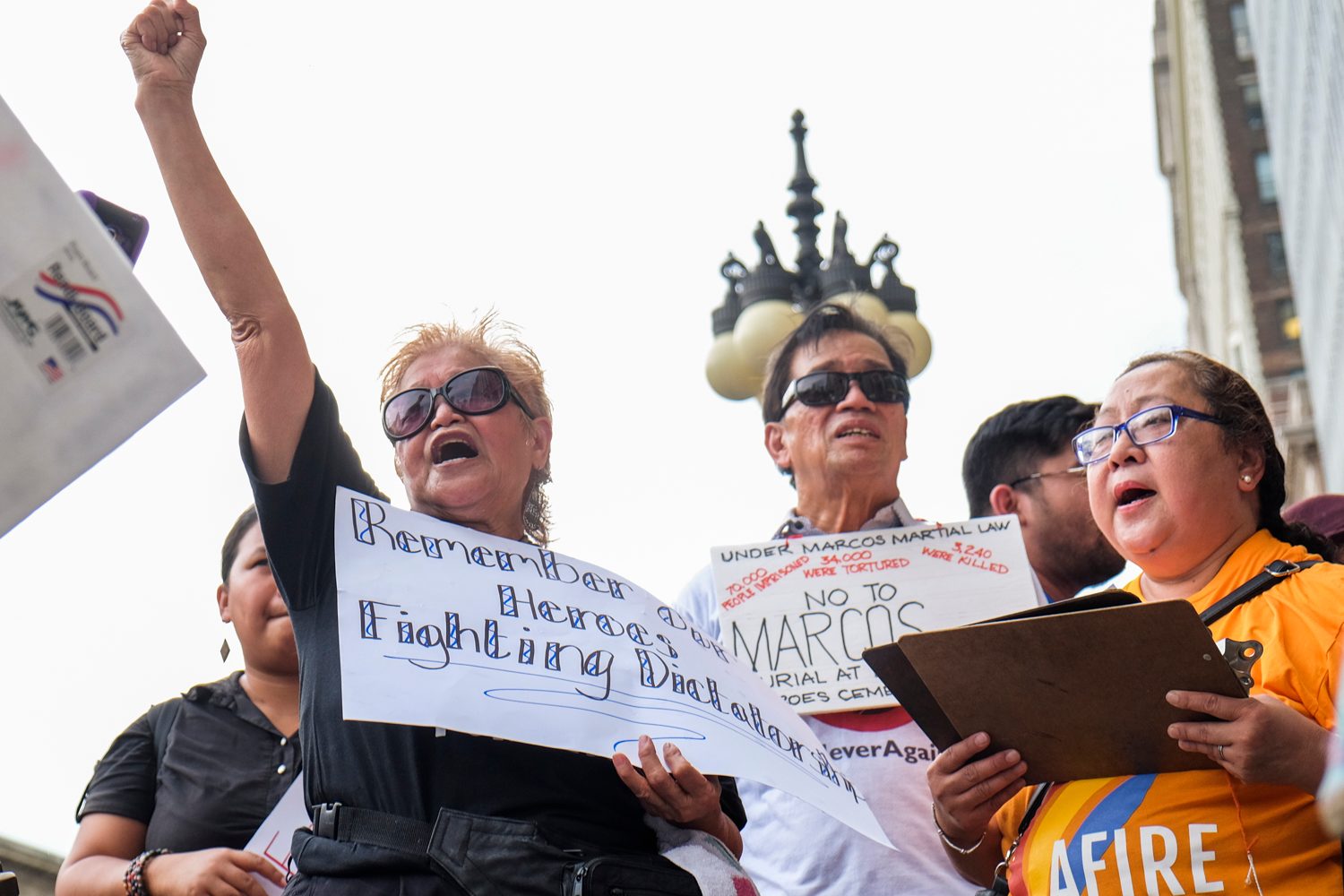 Filipinos in Chicago hold protest vs hero’s burial for Marcos