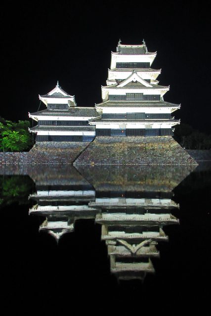ILLUMINATION. Matsumoto Castle lights up the night sky. Photo by Joshua Berida 