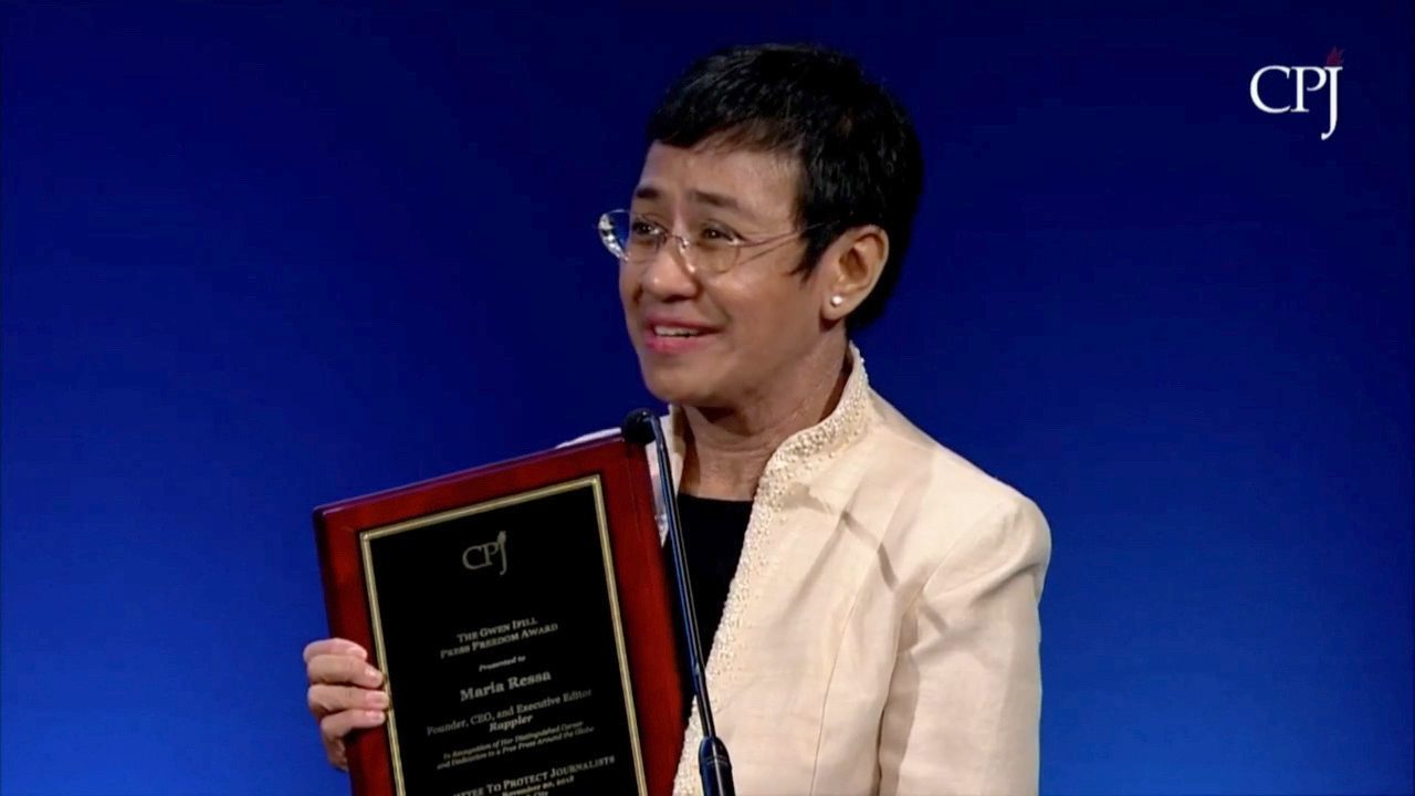Maria Ressa receives CPJ’s press freedom award
