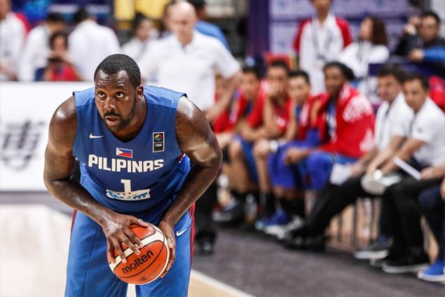 WHAT'S NEXT? Andray Blatche surveys the situation on the floor before making his move against Kuwait. Photo from FIBA 
